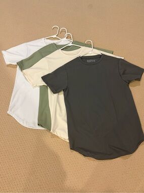 Bundle of 4 NOVA Industries Tees in Charcoal, Cream, Sage, White